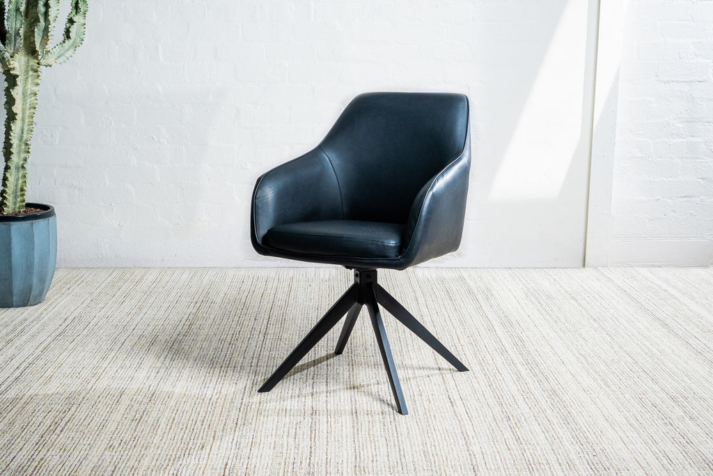 Pivot Rotation Dining Chair Black (Set of 2)