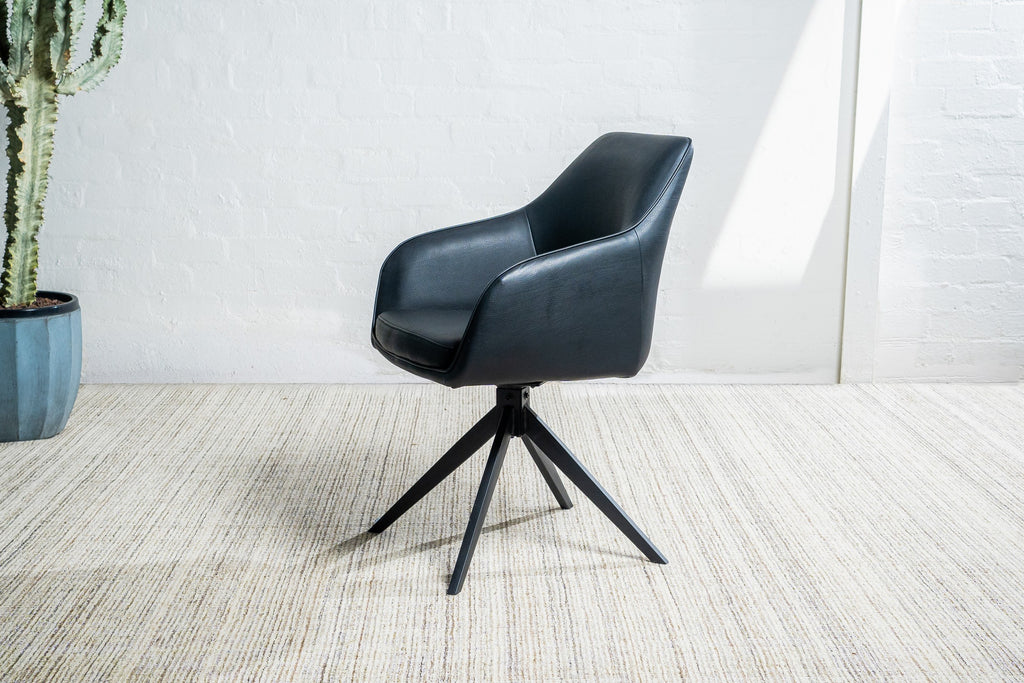 Pivot Rotation Dining Chair Black (Set of 2)