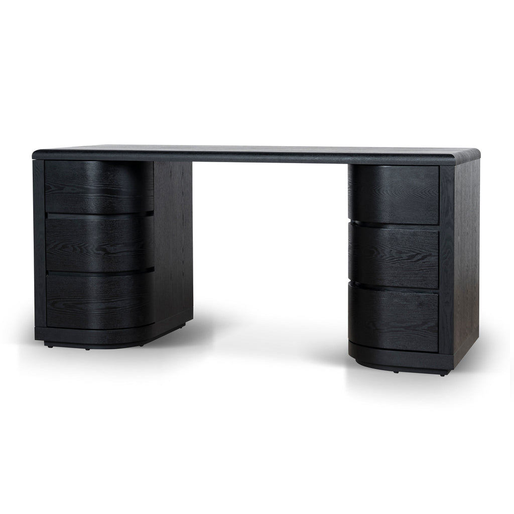 1.6m Office Desk - Full Black