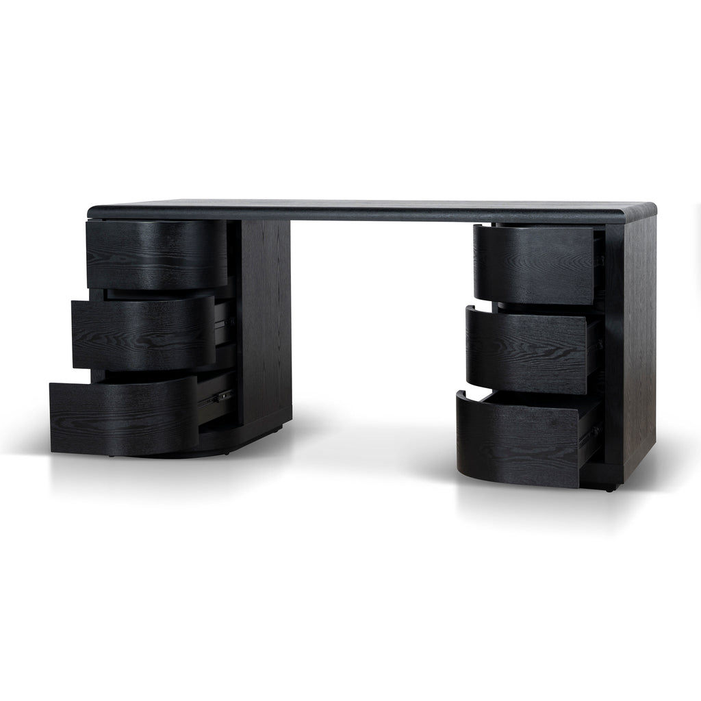 1.6m Office Desk - Full Black