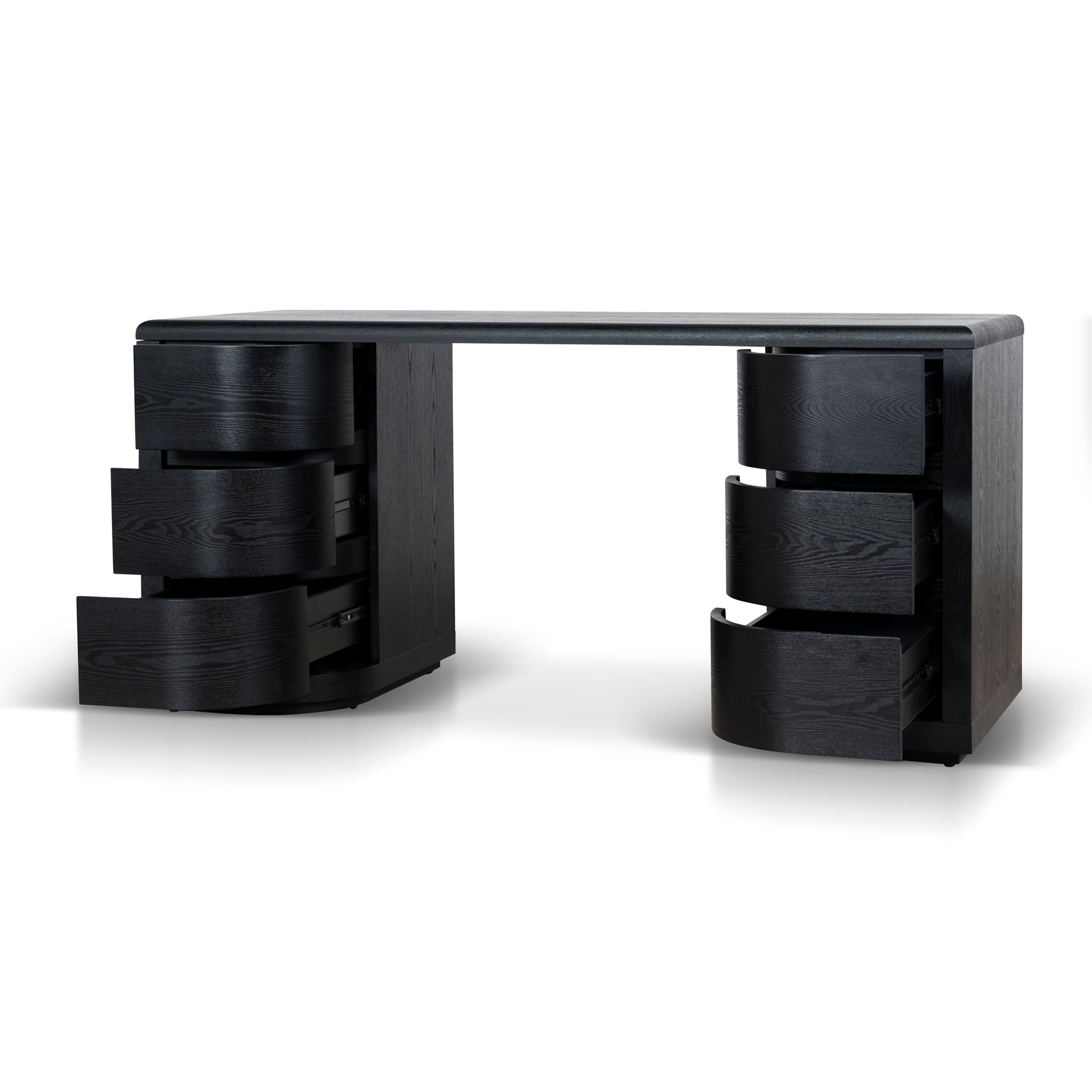 1.6m Office Desk - Full Black