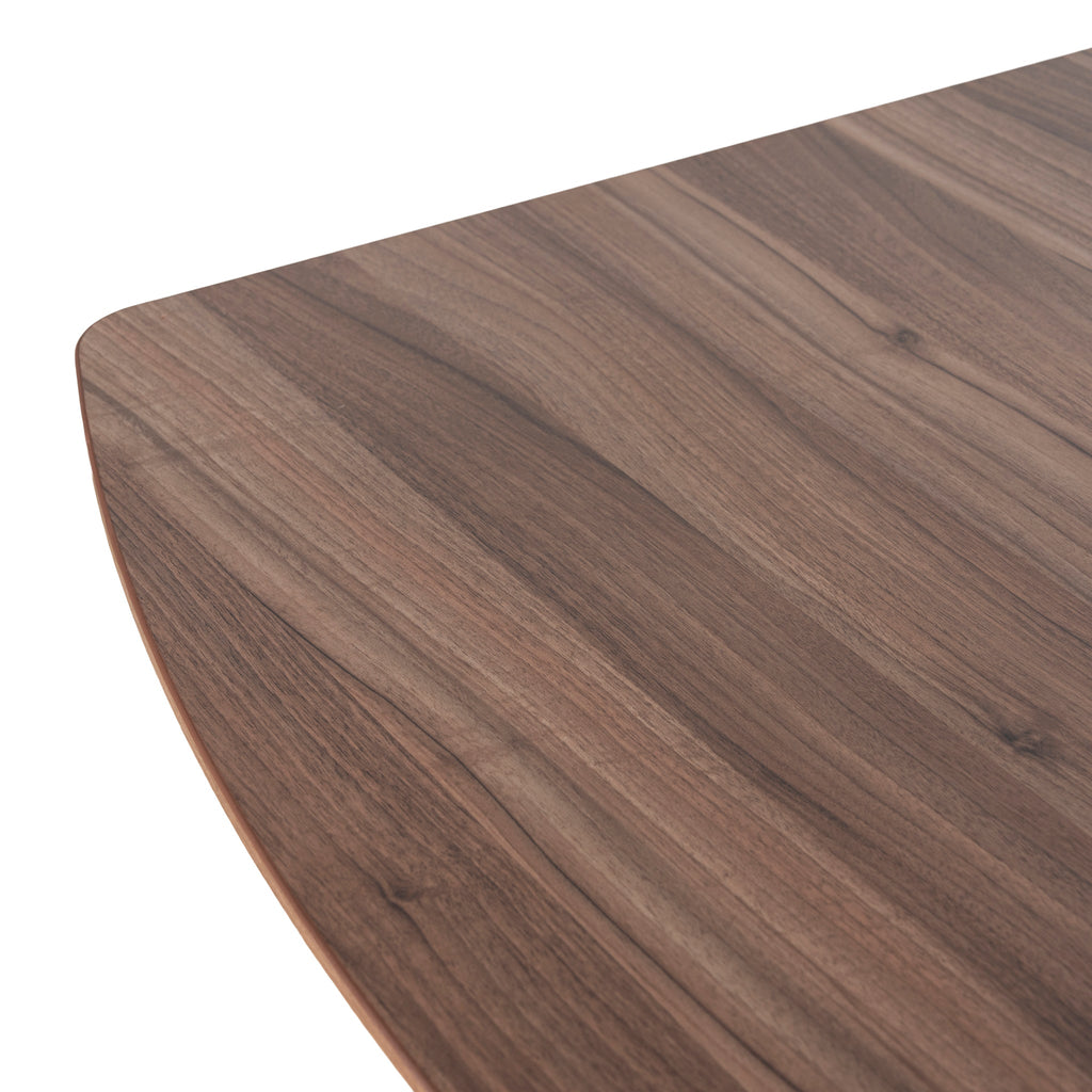 3.6m Boardroom Siena Meeting Table - Walnut Top With Black Legs