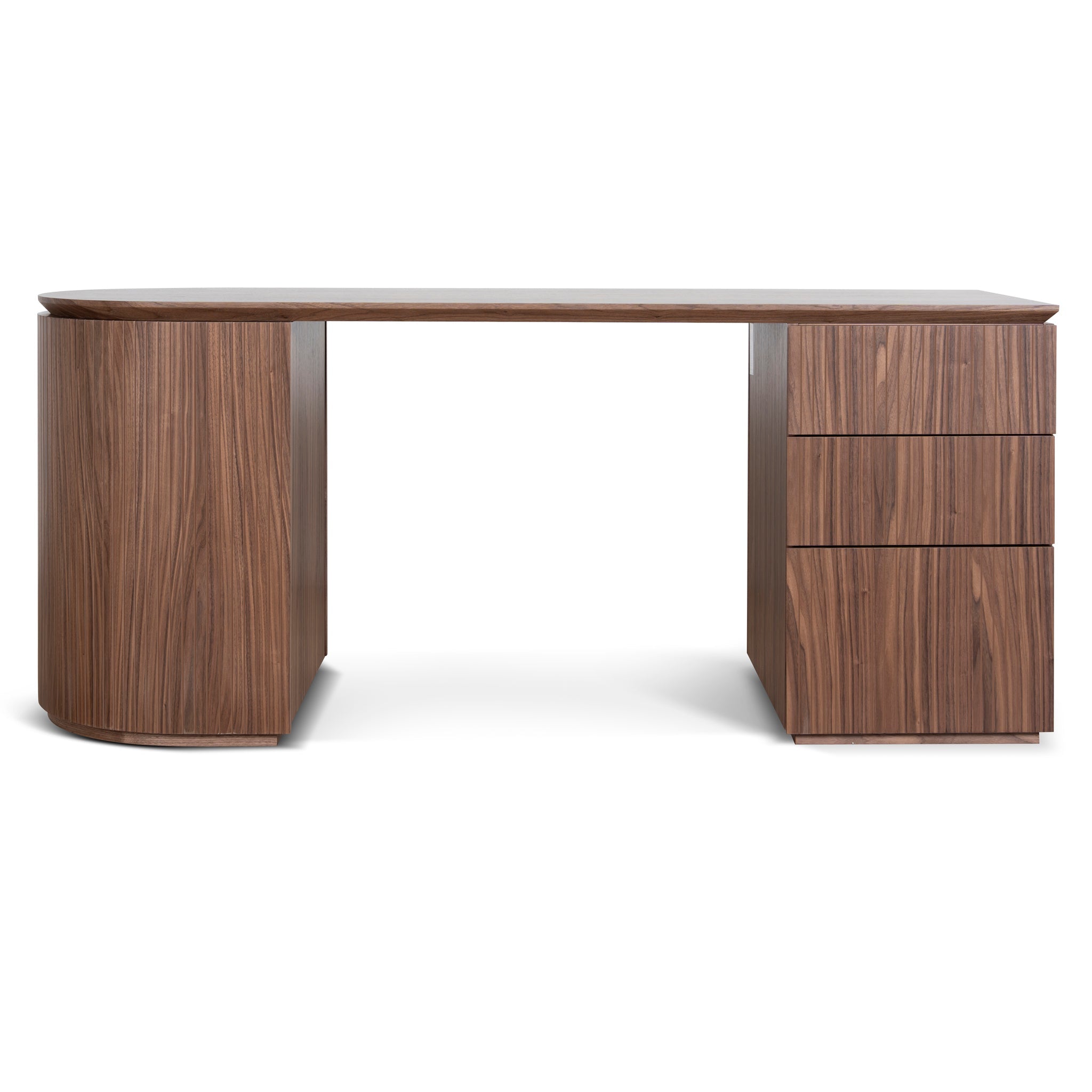 1.77m Right Drawer Office Desk - Walnut