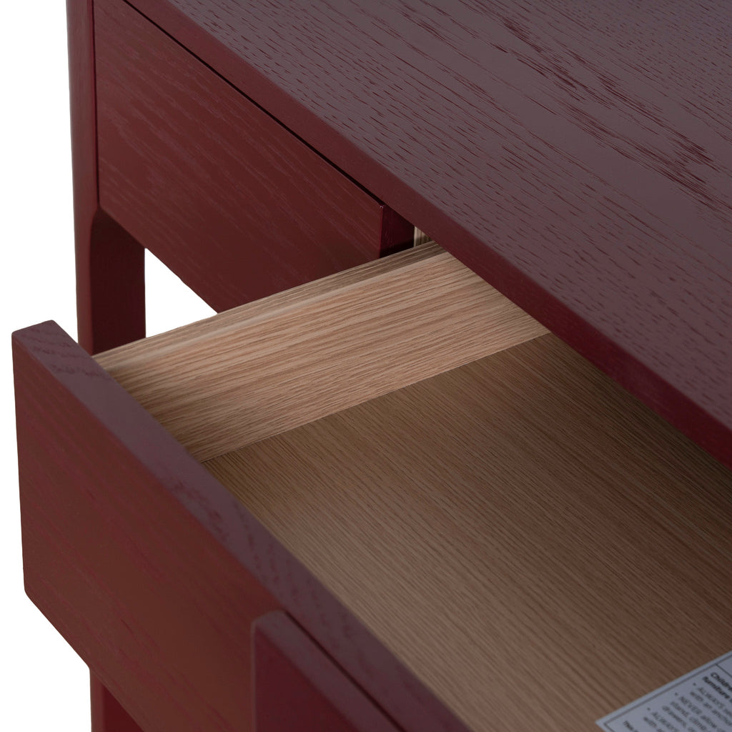 1.2m Milano Home Office Desk - Burgundy Red