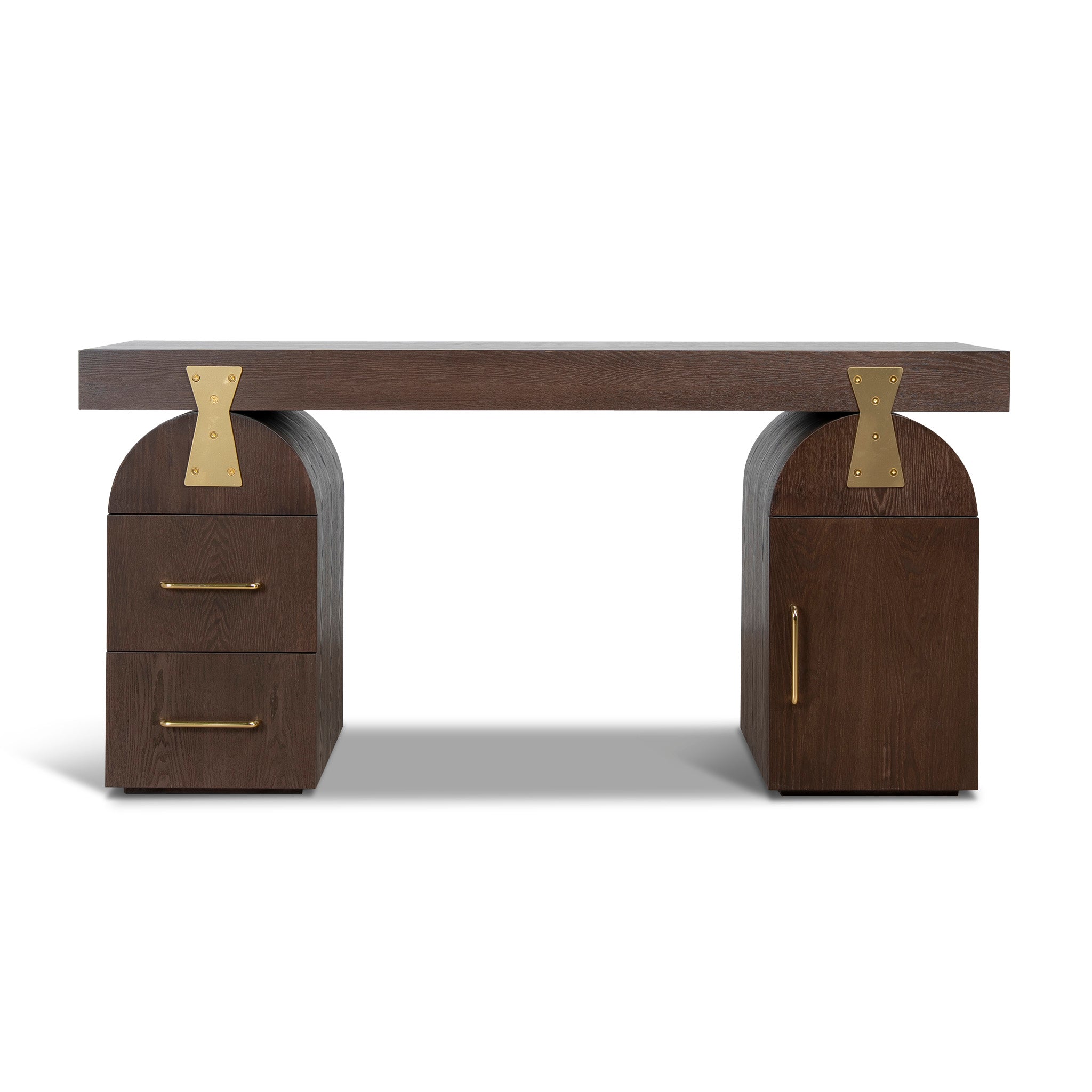 1.55m New Elm Milano Home Office Desk - Walnut