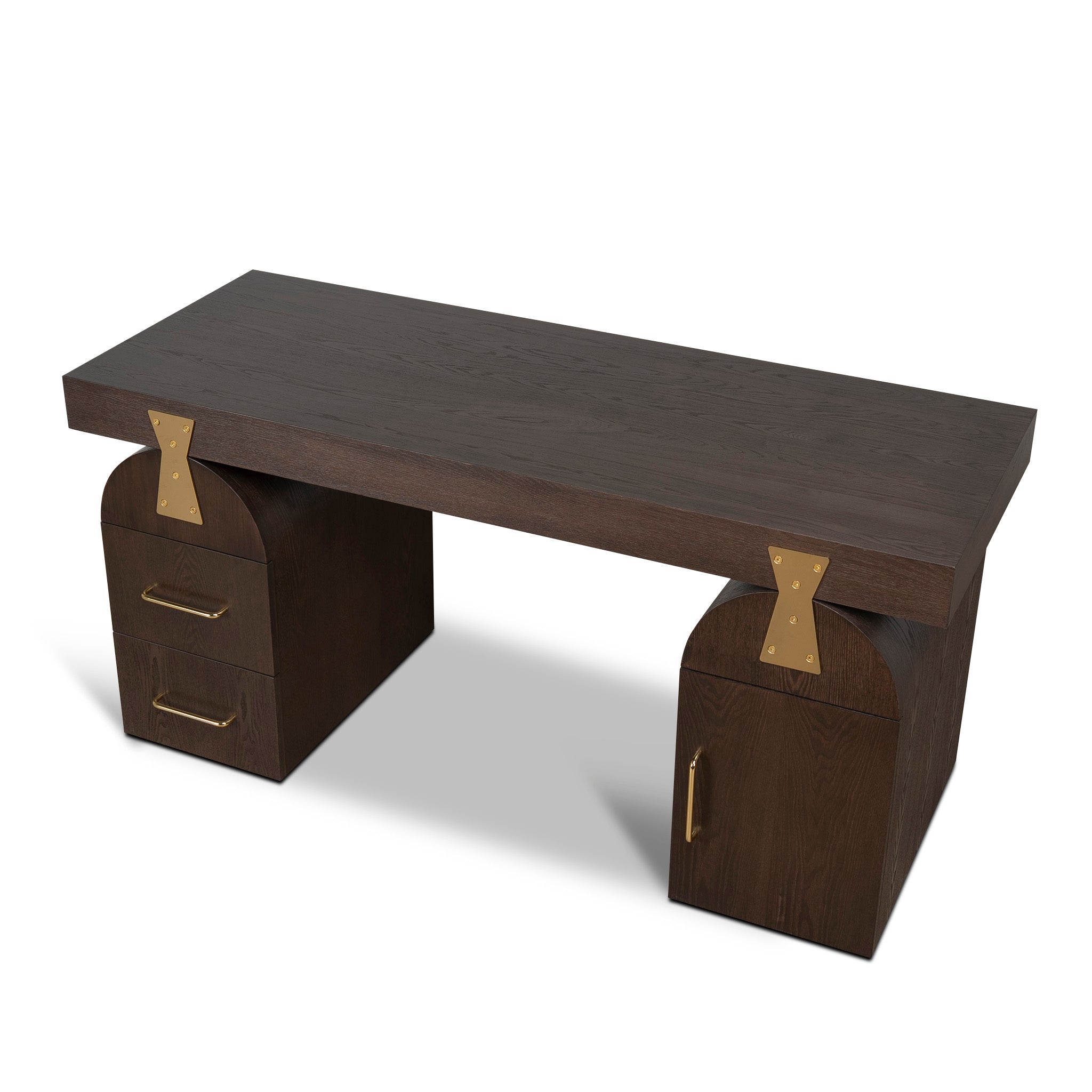 1.55m New Elm Milano Home Office Desk - Walnut