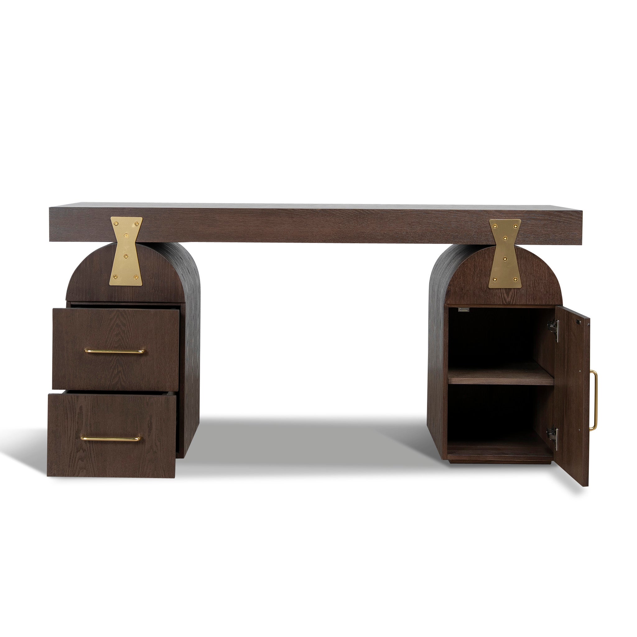 1.55m New Elm Milano Home Office Desk - Walnut
