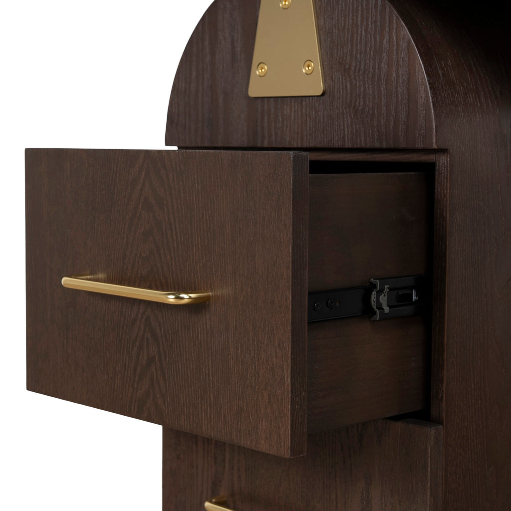 1.55m New Elm Milano Home Office Desk - Walnut