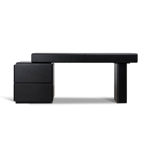 1.6m Office desk - Black Oak