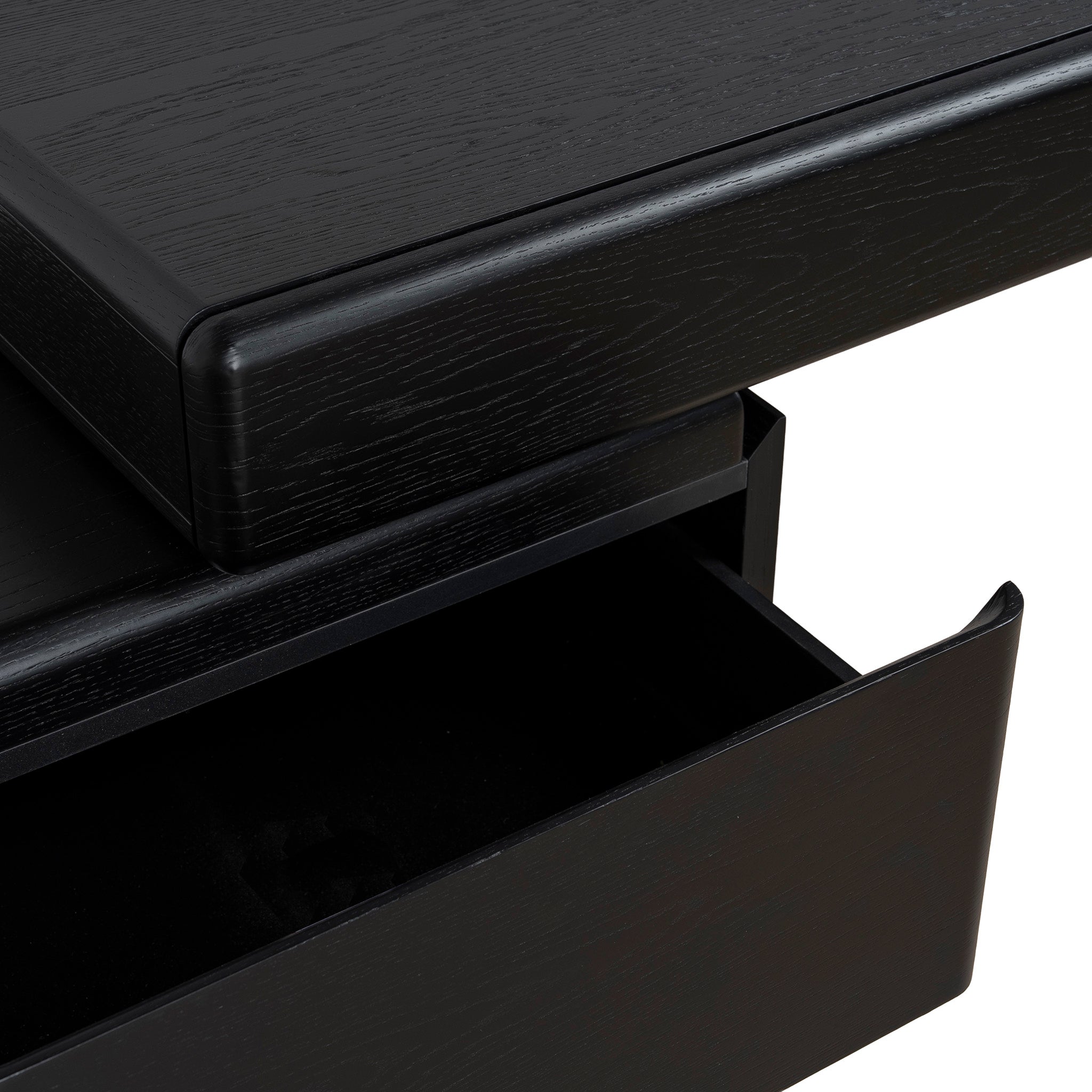 1.6m Office desk - Black Oak