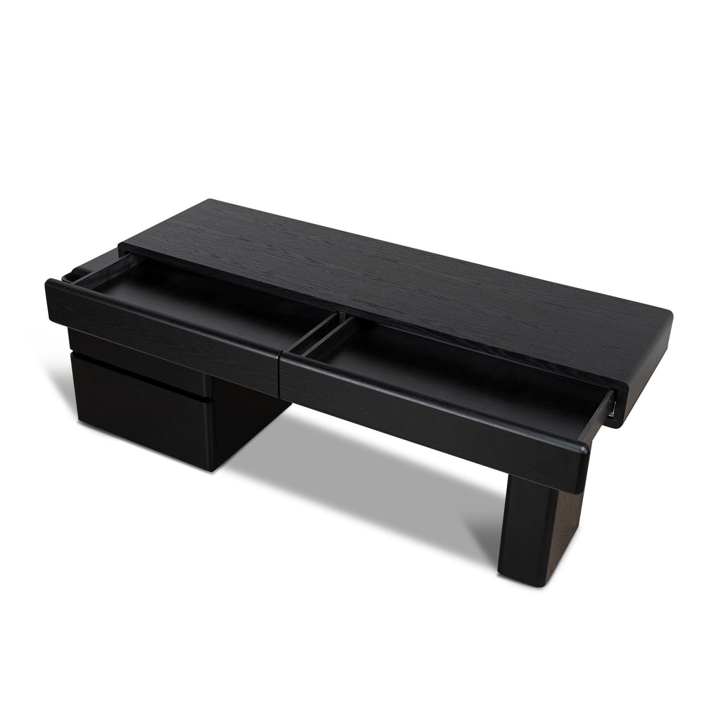 1.6m Office desk - Black Oak