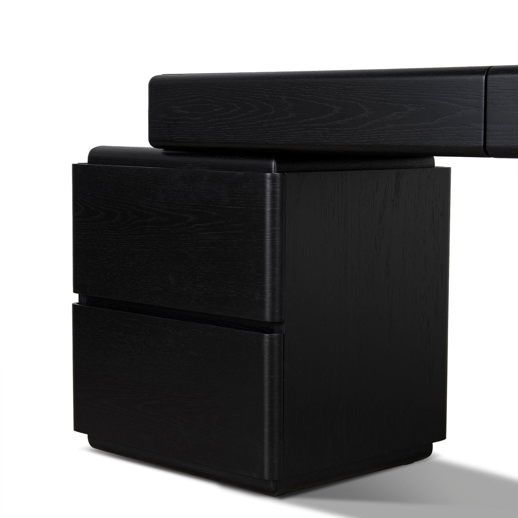 1.6m Office desk - Black Oak