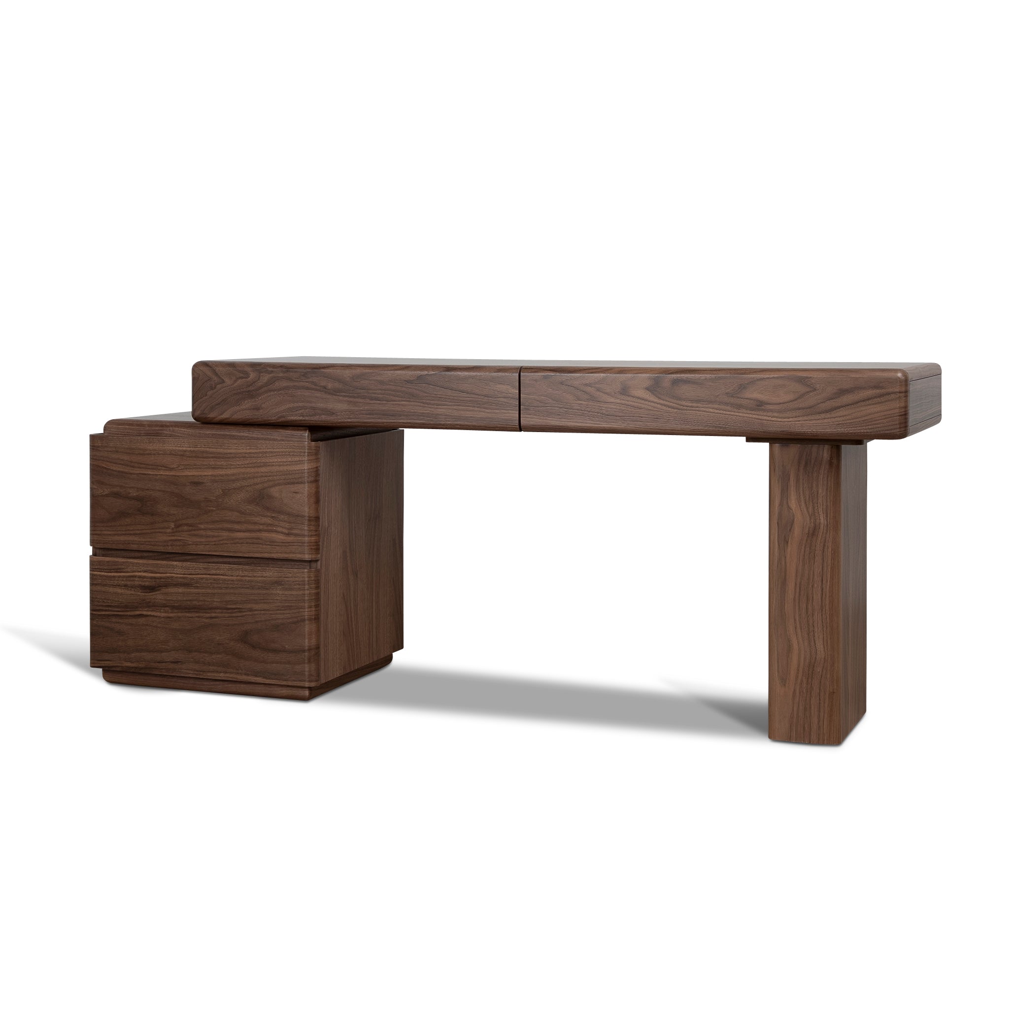 1.6m Office Desk - Walnut Veneer