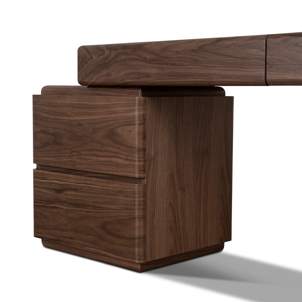 1.6m Office Desk - Walnut Veneer