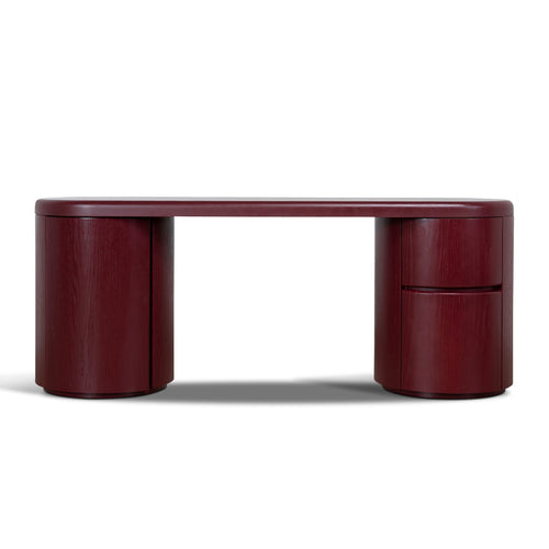 1.9m Office Desk - Burgundy Red