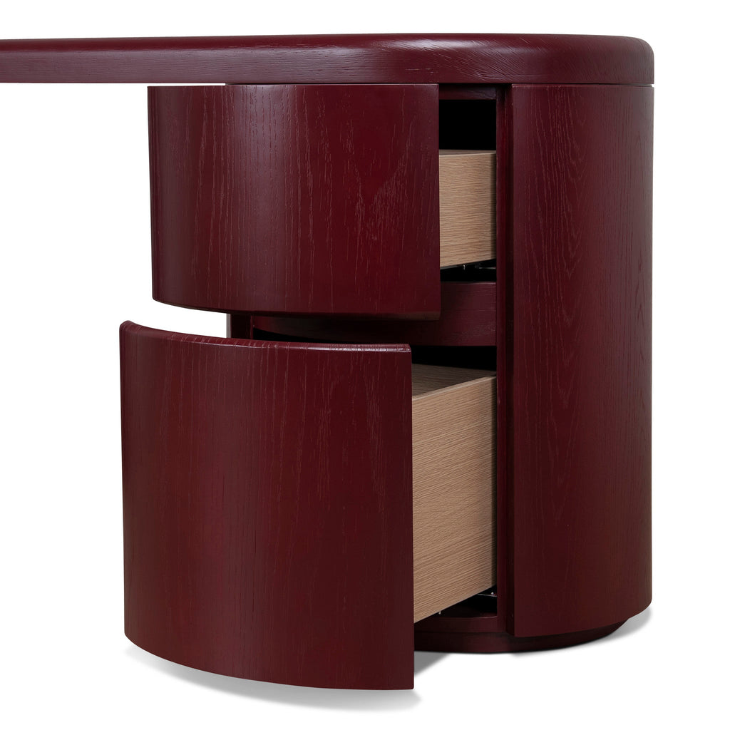 1.9m Office Desk - Burgundy Red