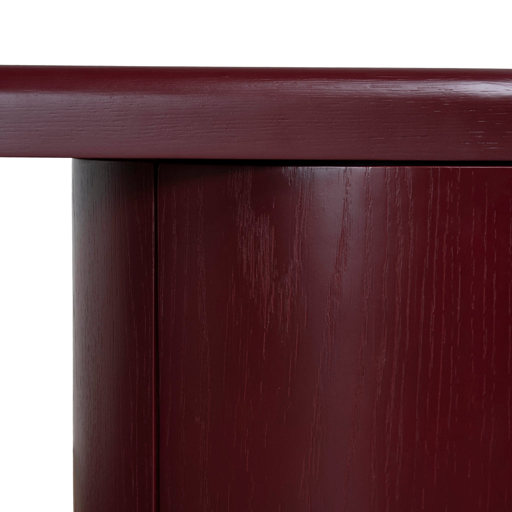1.9m Office Desk - Burgundy Red