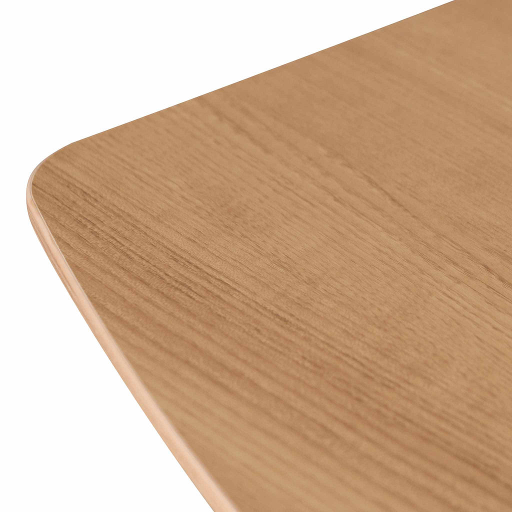 3.6m Natural Boardroom Siena Meeting Table - Full Black Legs