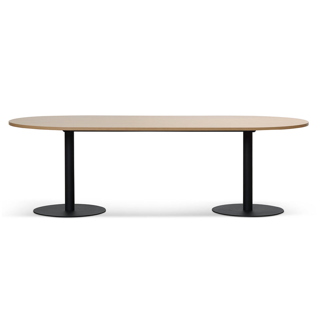 2.4m Oval Siena Meeting Table - Natural