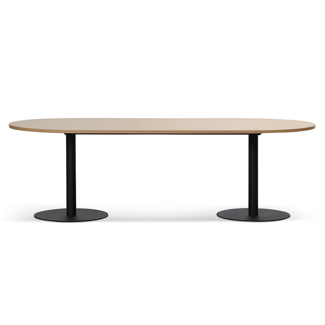 2.4m Oval Siena Meeting Table - Natural