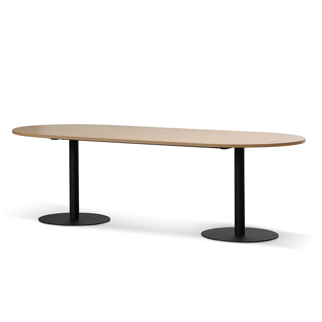 2.4m Oval Siena Meeting Table - Natural