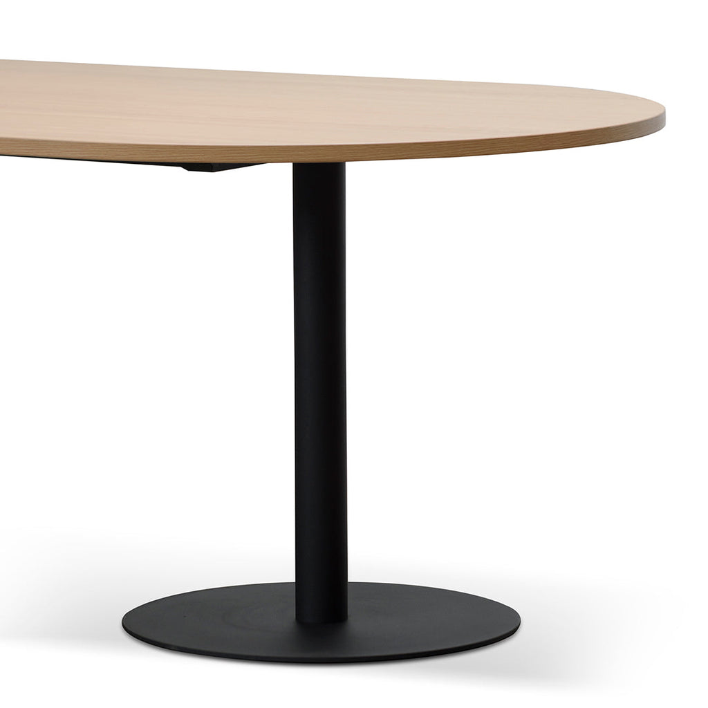 2.4m Oval Siena Meeting Table - Natural