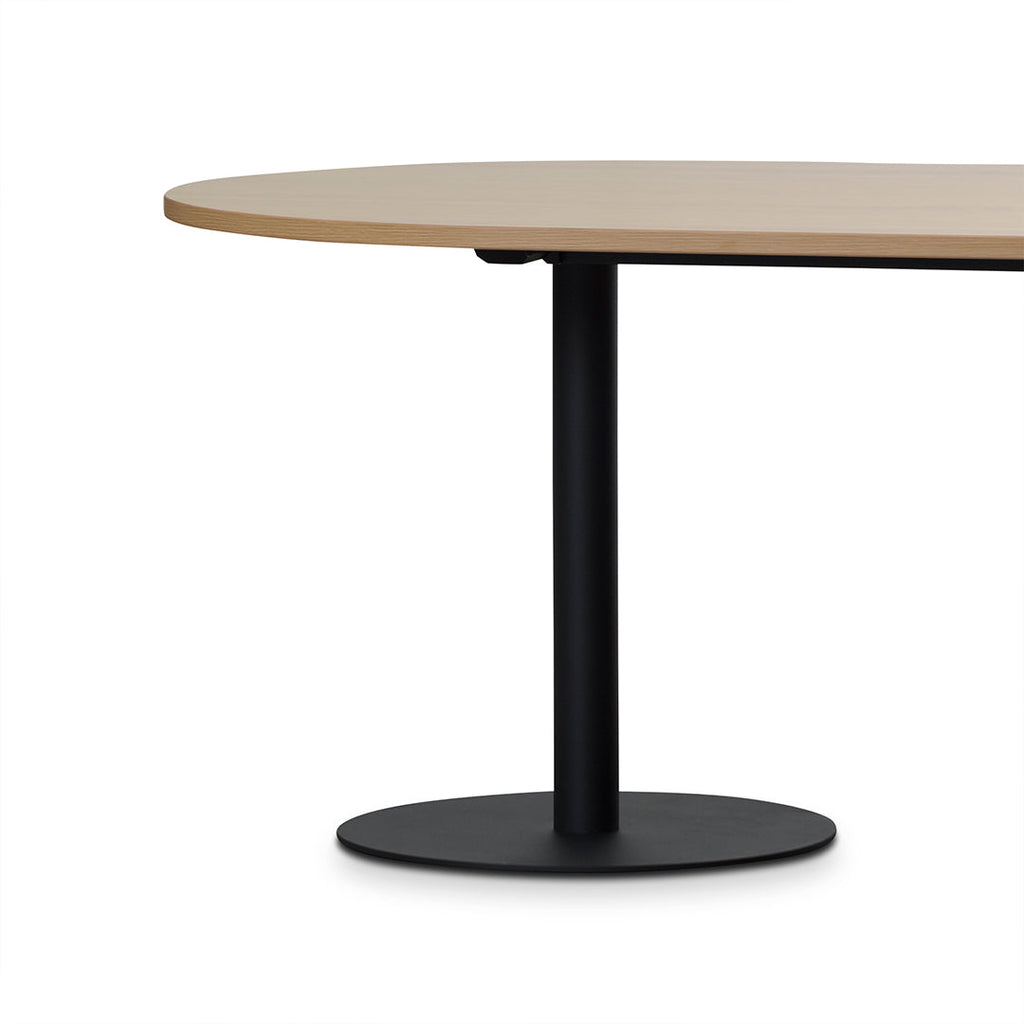 2.4m Oval Siena Meeting Table - Natural