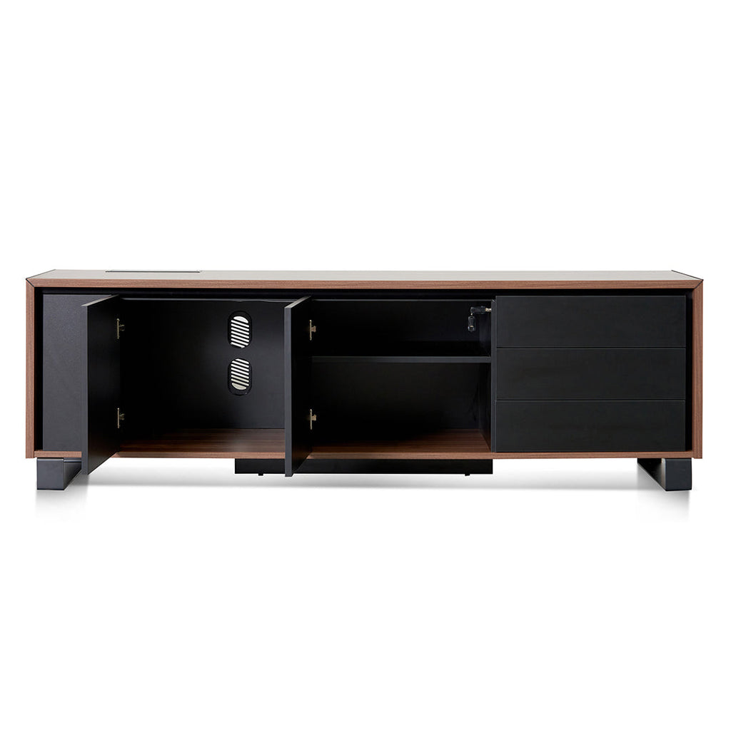 2.3m Right Return Office Desk - Walnut