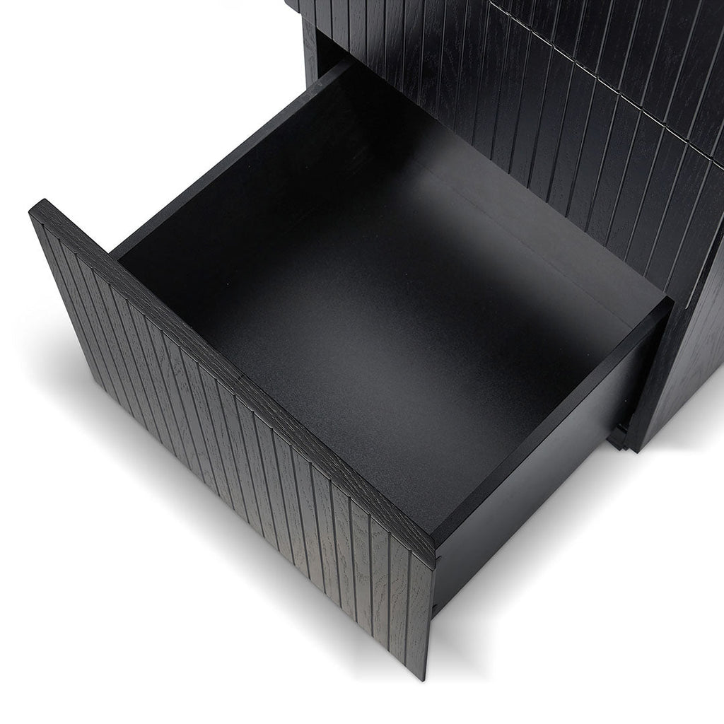 1.77m Left Drawer Office Desk - Black Oak