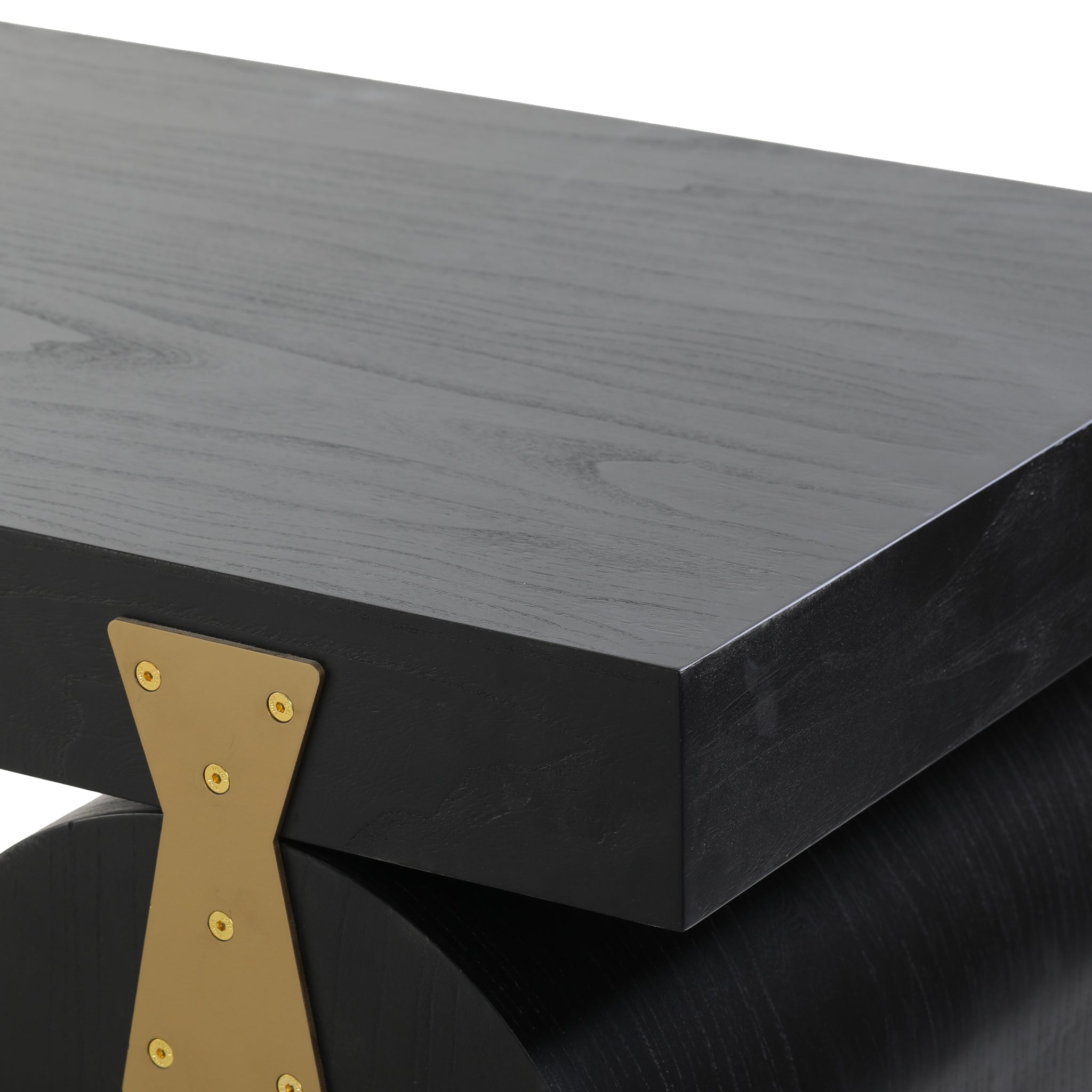 1.55m New Elm Milano Home Office Desk - Full Black