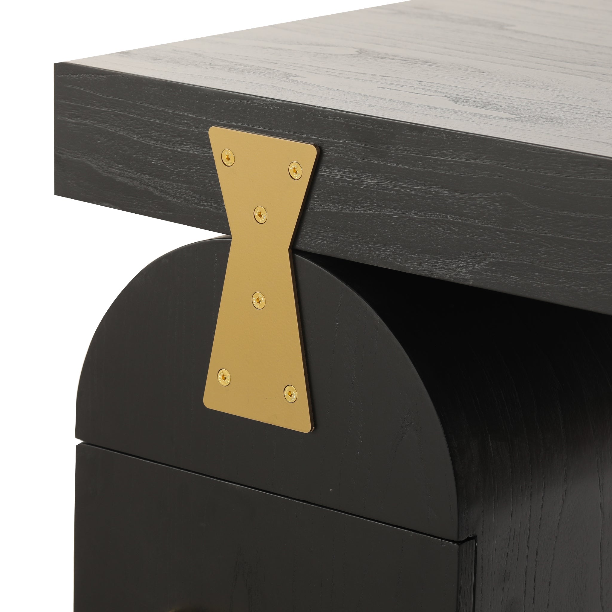 1.55m New Elm Milano Home Office Desk - Full Black