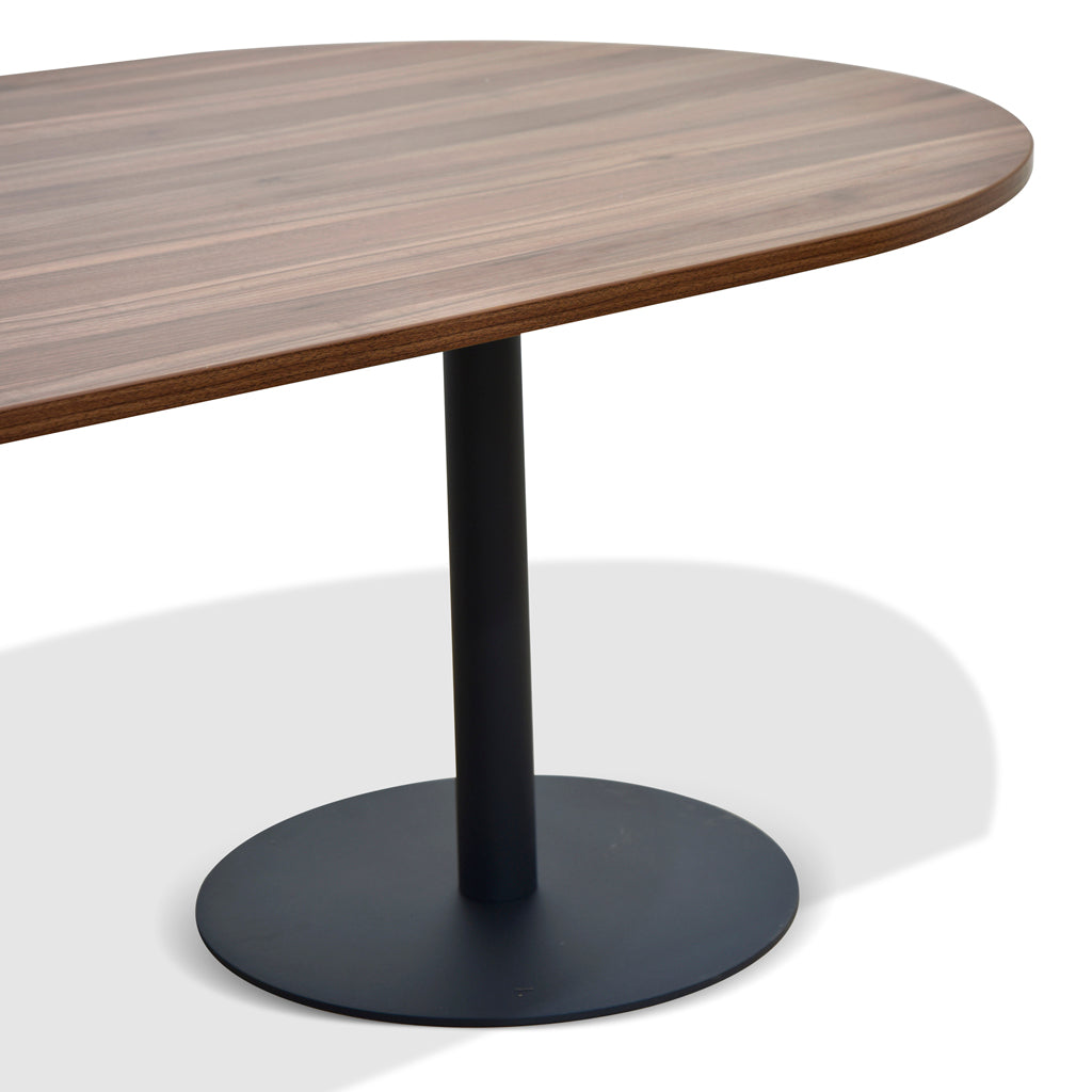 3m Oval Siena Meeting Table - Walnut