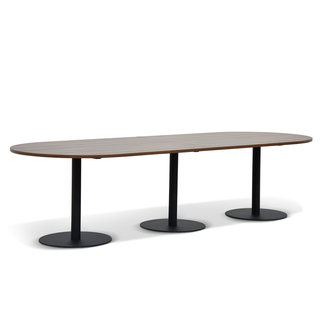 3m Oval Siena Meeting Table - Walnut