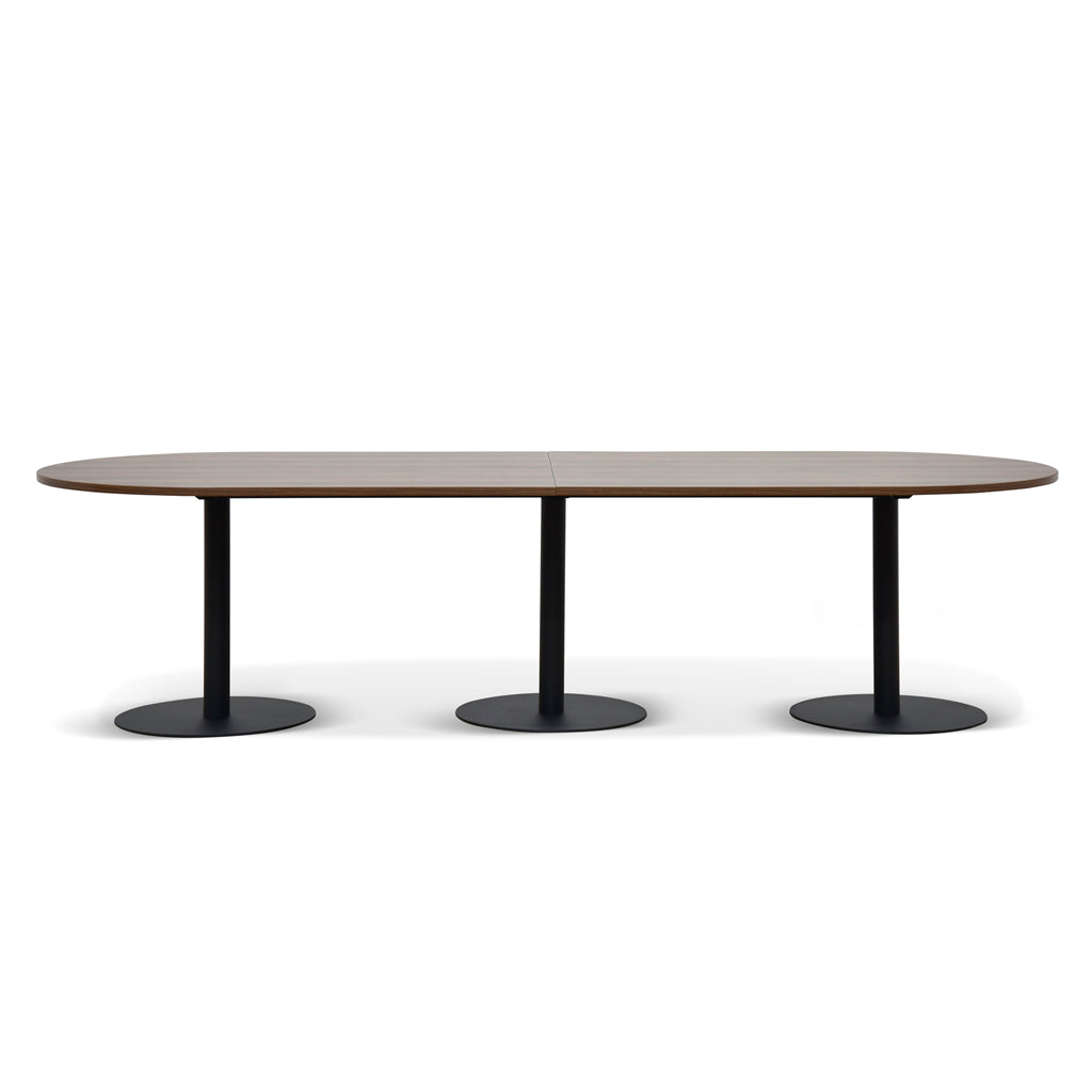3m Oval Siena Meeting Table - Walnut