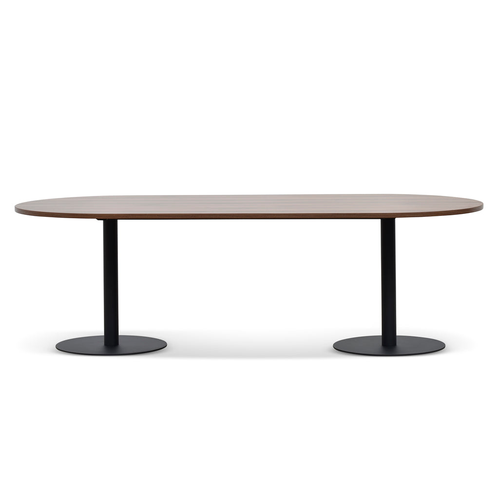 2.4m Oval Siena Meeting Table - Walnut