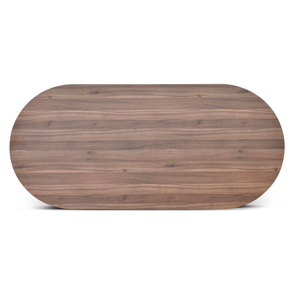 2.4m Oval Siena Meeting Table - Walnut