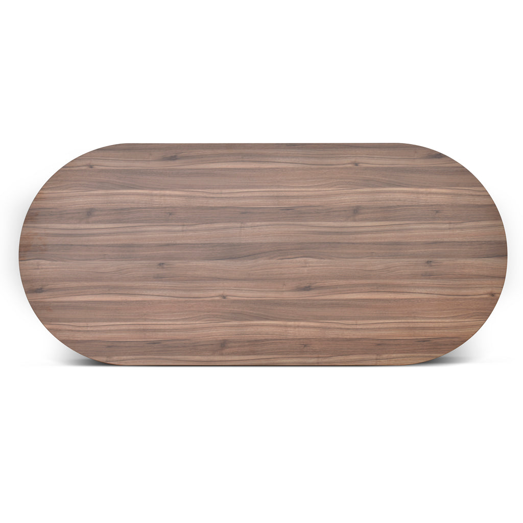 2.4m Oval Siena Meeting Table - Walnut