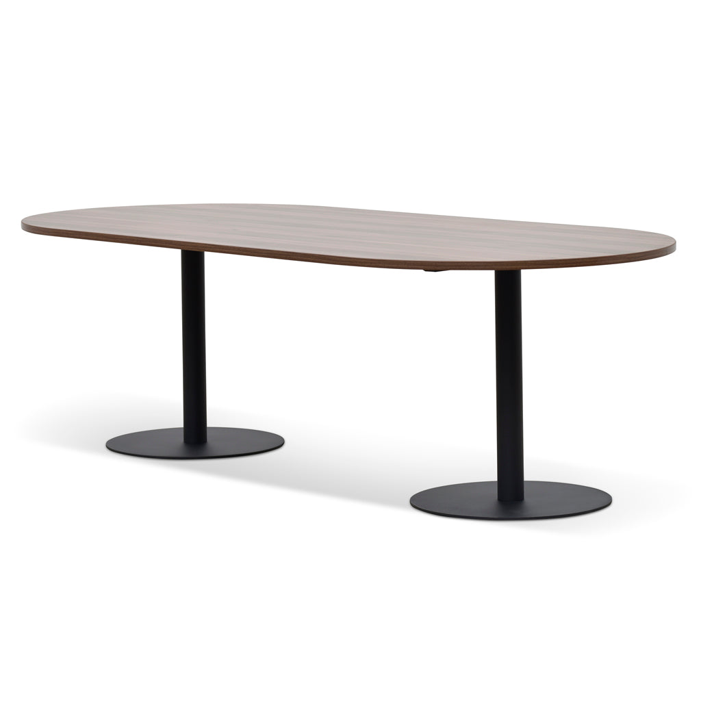 2.4m Oval Siena Meeting Table - Walnut