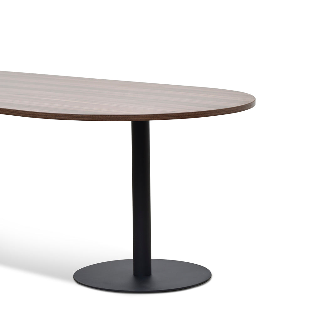 2.4m Oval Siena Meeting Table - Walnut