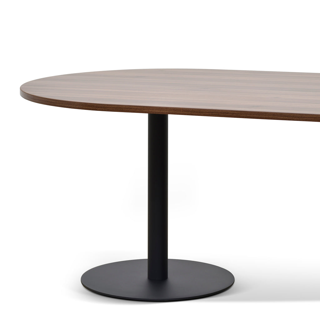 2.4m Oval Siena Meeting Table - Walnut
