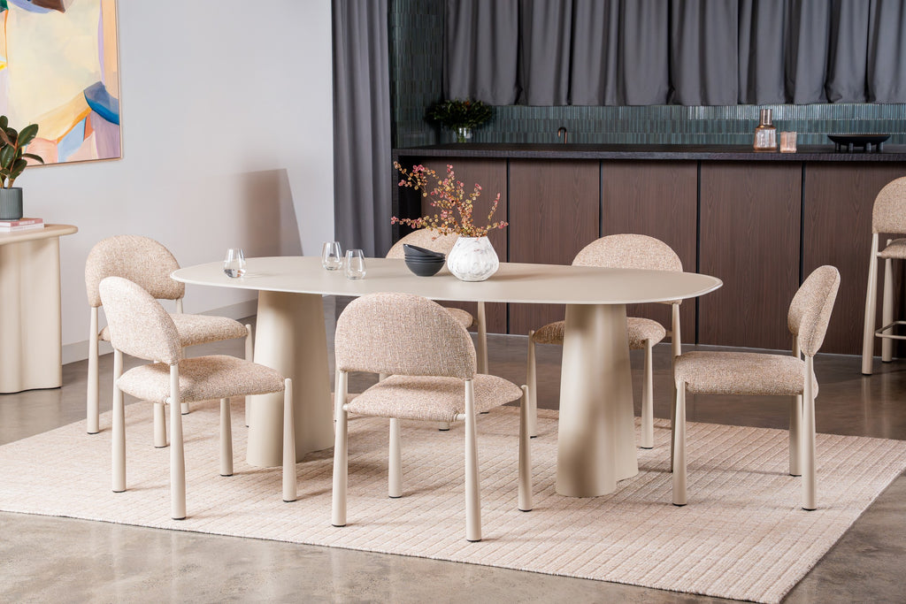 Portiva Dining Table Matte Tofu