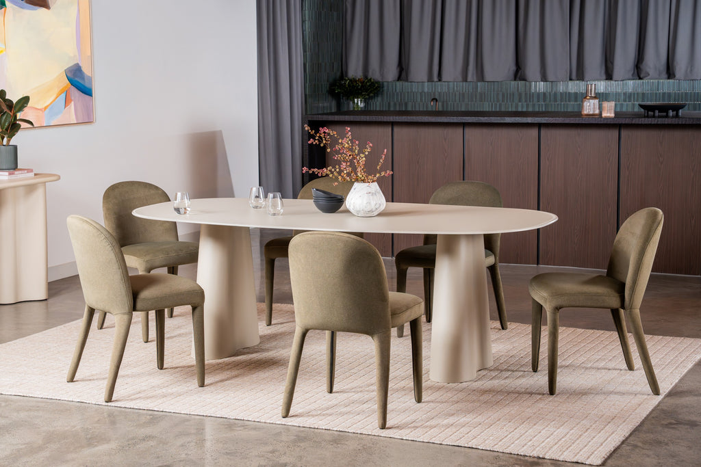 Portiva Dining Table Matte Tofu