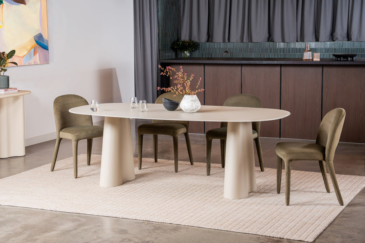 Portiva Dining Table Matte Tofu