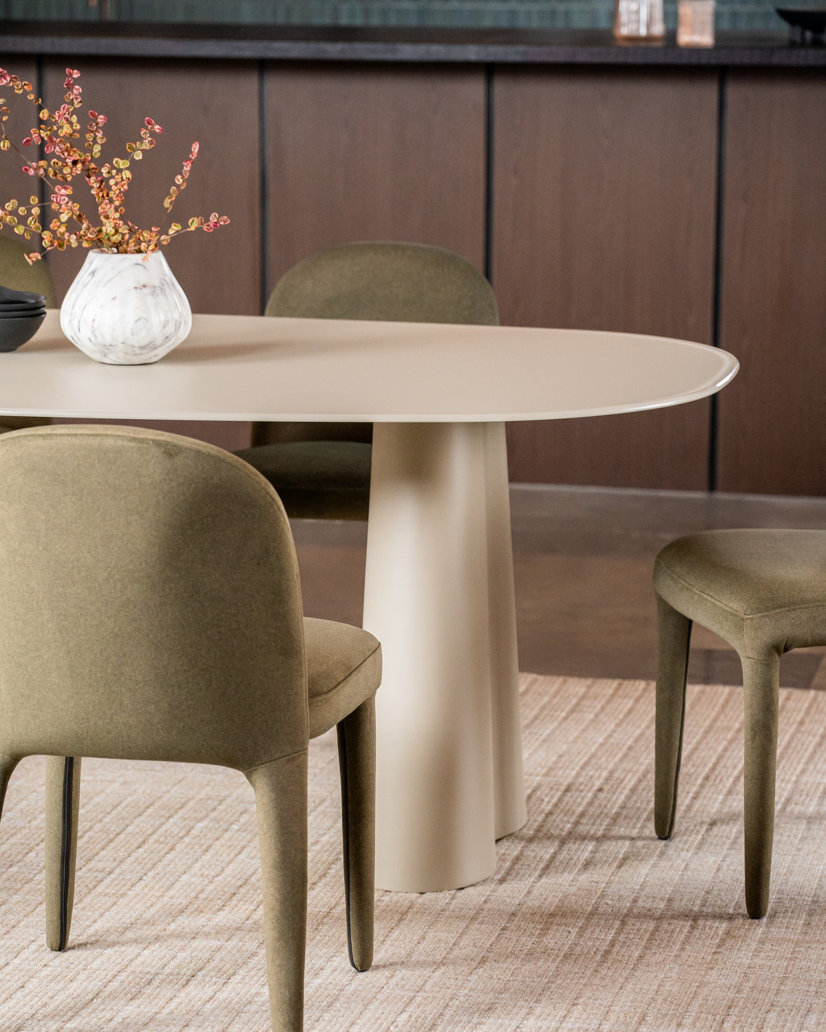 Portiva Dining Table Matte Tofu