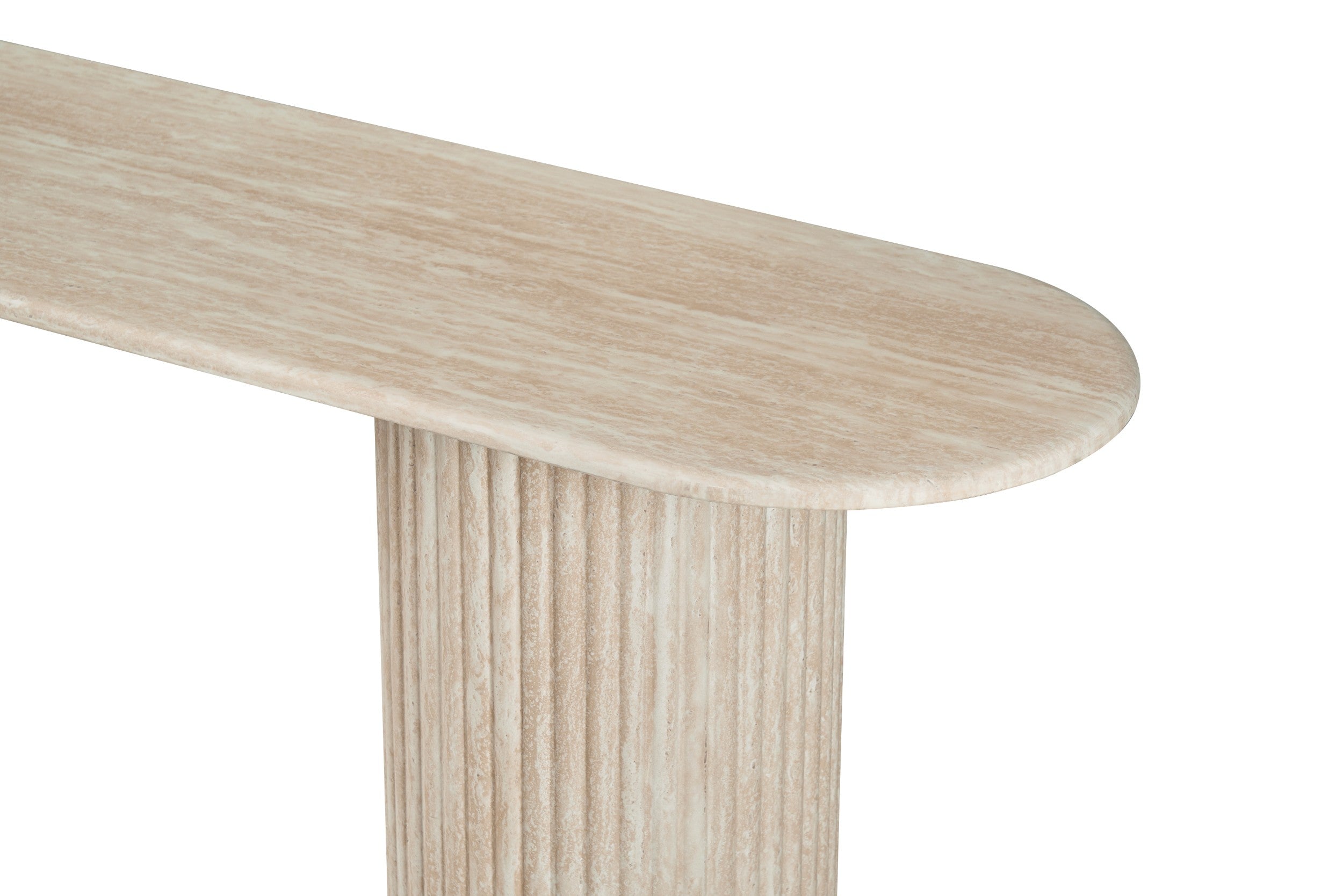 Vesper Console Table Travertine