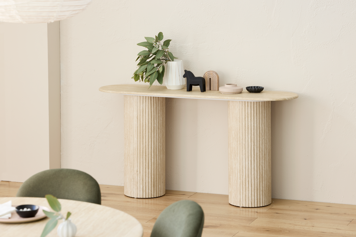 Pomerra Console Table Travertine