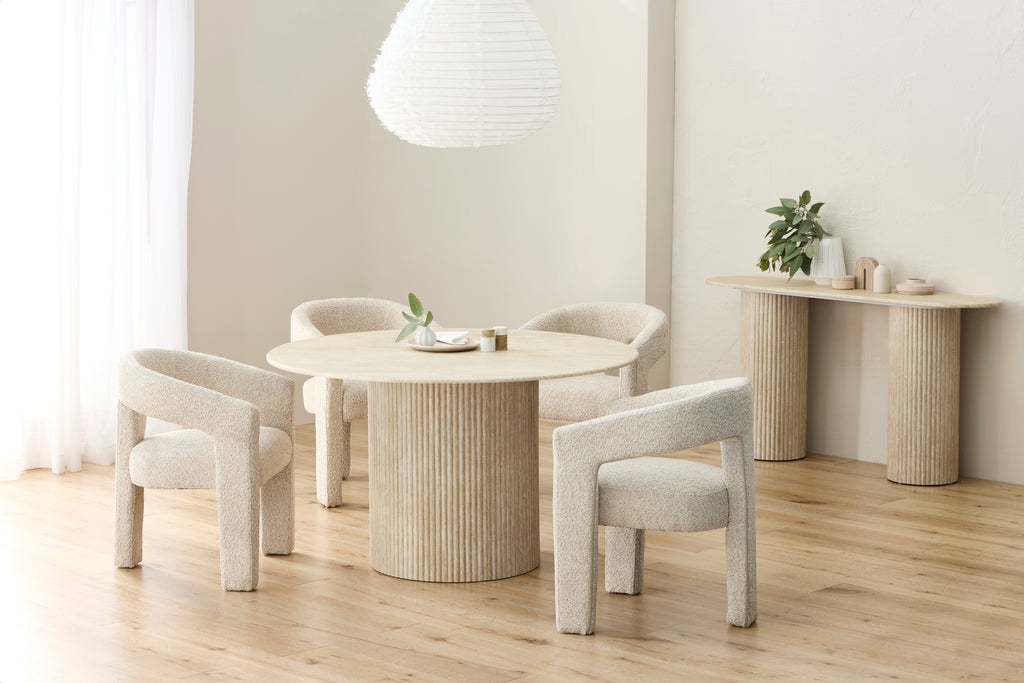 Vesper Console Table Travertine