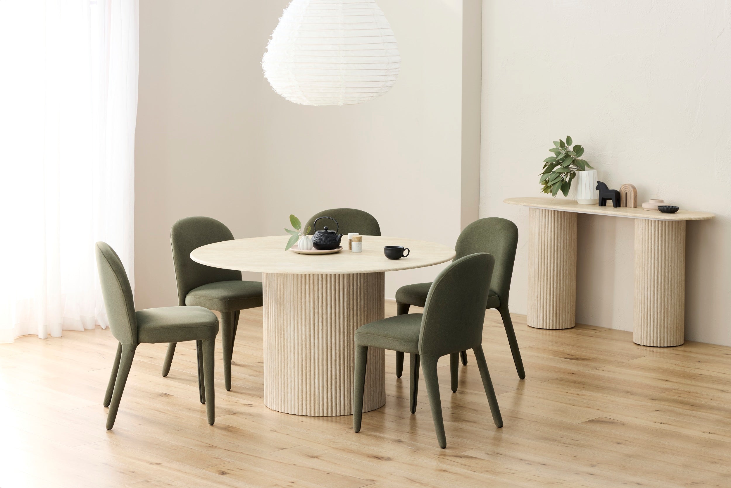 Vesper Dining Table Travertine