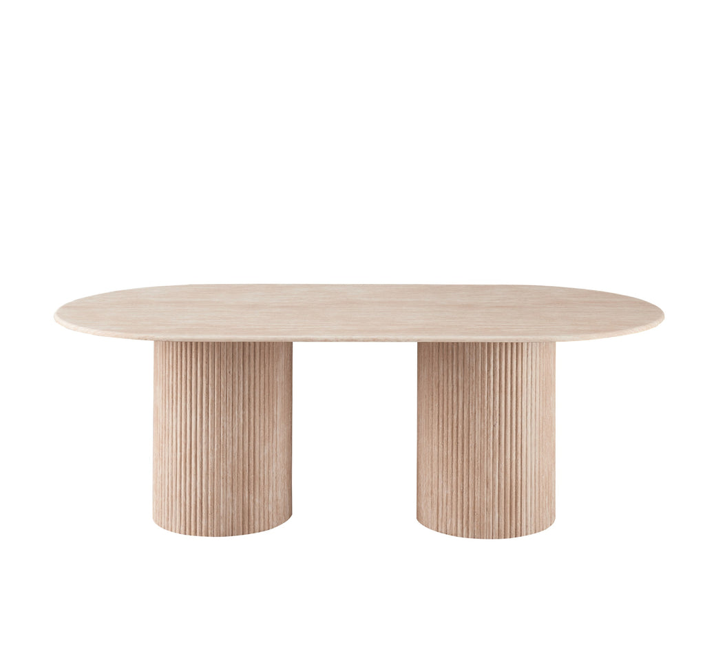 Vesper Rectangular Dining Table Travertine
