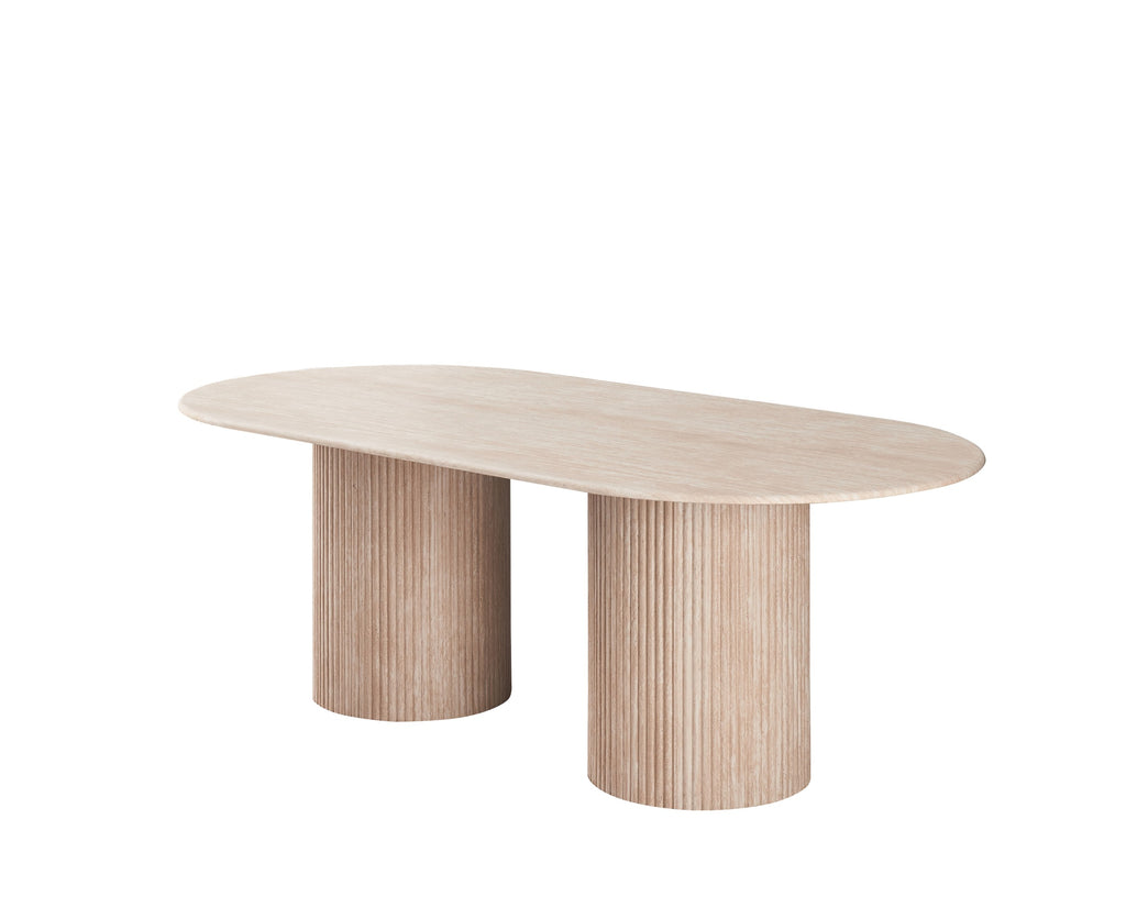 Vesper Rectangular Dining Table Travertine